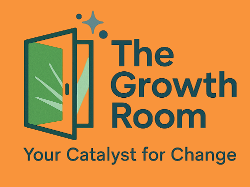 The Growth Room Logo Orange background