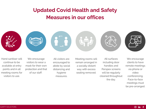 Updated Covid Measures at Hegarty