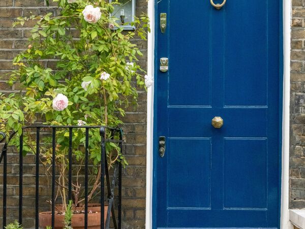 blue front door